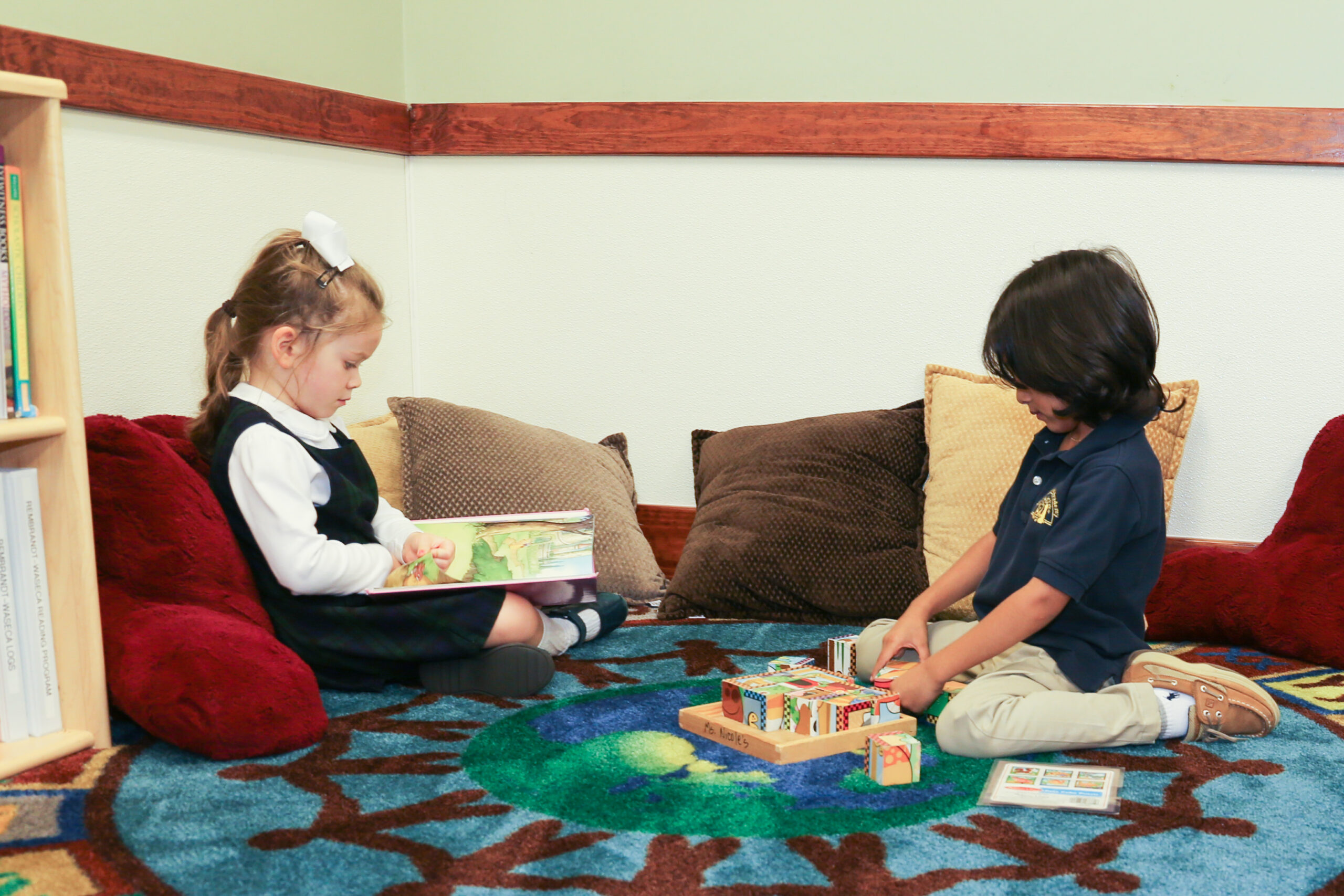 two kids playing