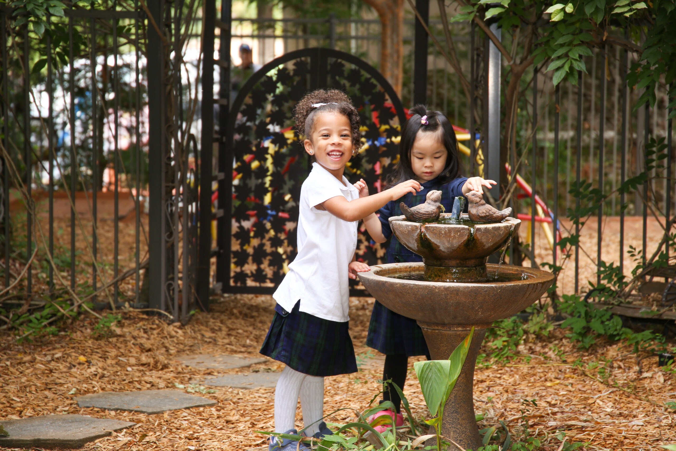 fountain fun with kids