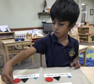 child independently learning